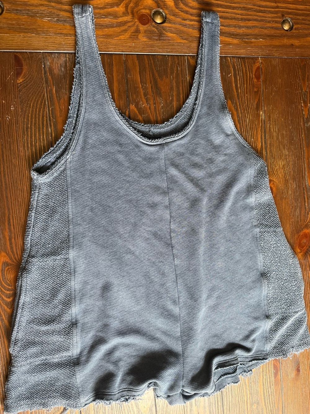 American Eagle Outfitters Washed Navy Scoop Romper